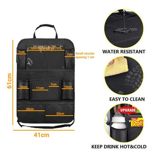 Car Seat Back Storage Bag - Organizer for Travel | Nazzah