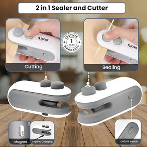 Mini Portable Sealing Machine - Food Bag Sealer | Nazzah