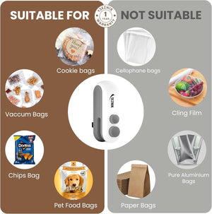 Mini Portable Sealing Machine - Food Bag Sealer | Nazzah