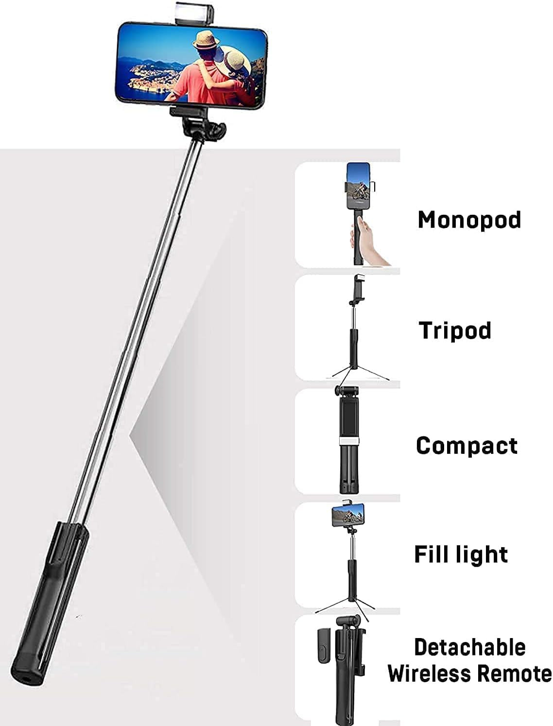 3 in 1 Multi-functional Selfie Stick - Tripod Stand | Nazzah
