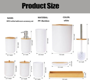 Bathroom Accessories Set - 6 Piece Home Decor | Nazzah
