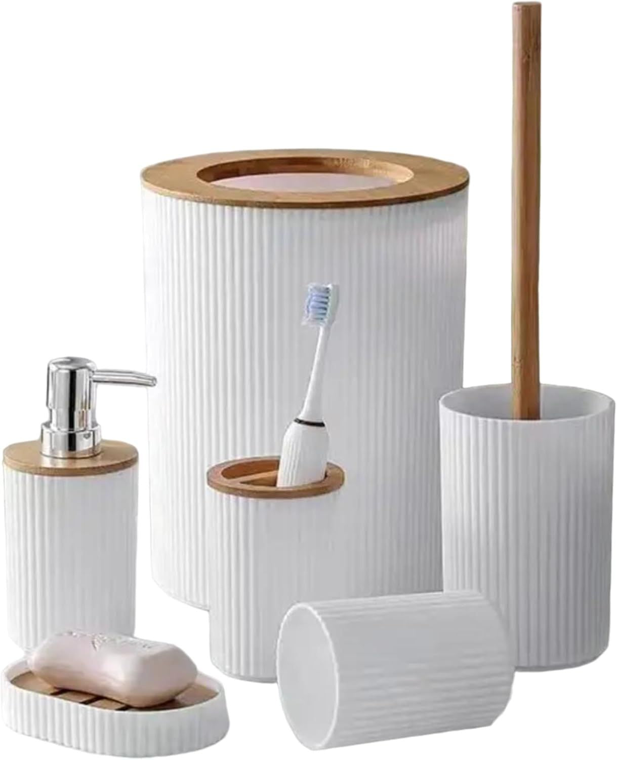 Bathroom Accessories Set - 6 Piece Home Decor | Nazzah
