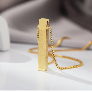 Ayatul Kursi Bar Necklace - Islamic Jewelry Pendant | Nazzah
