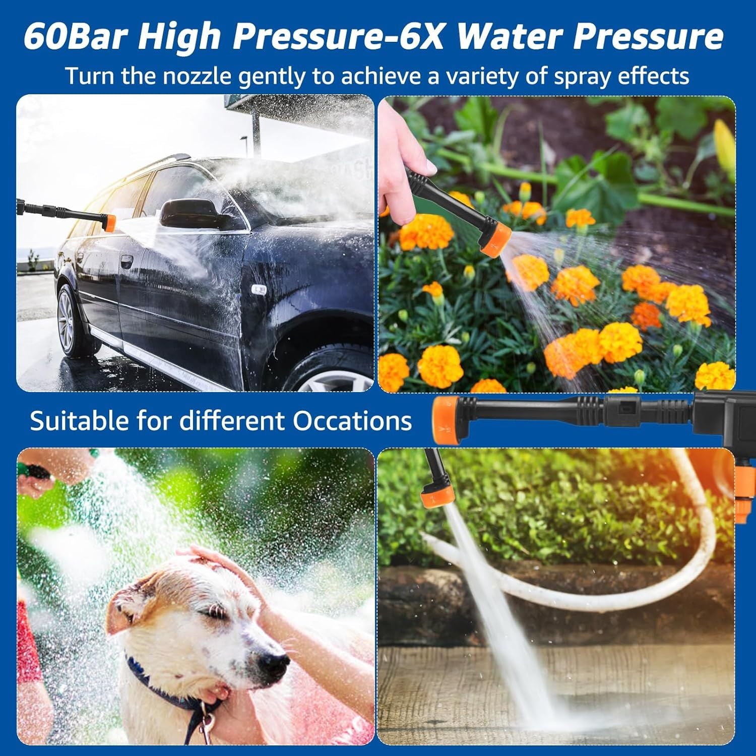 High Pressure Water Cleaning Gun - Car Wash Tool | Nazzah
