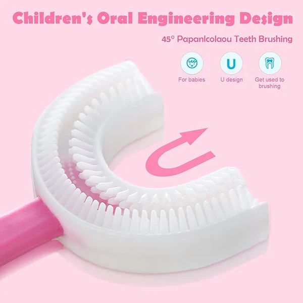 Kids U-Shaped Toothbrush - Soft Silicone | Nazzah
