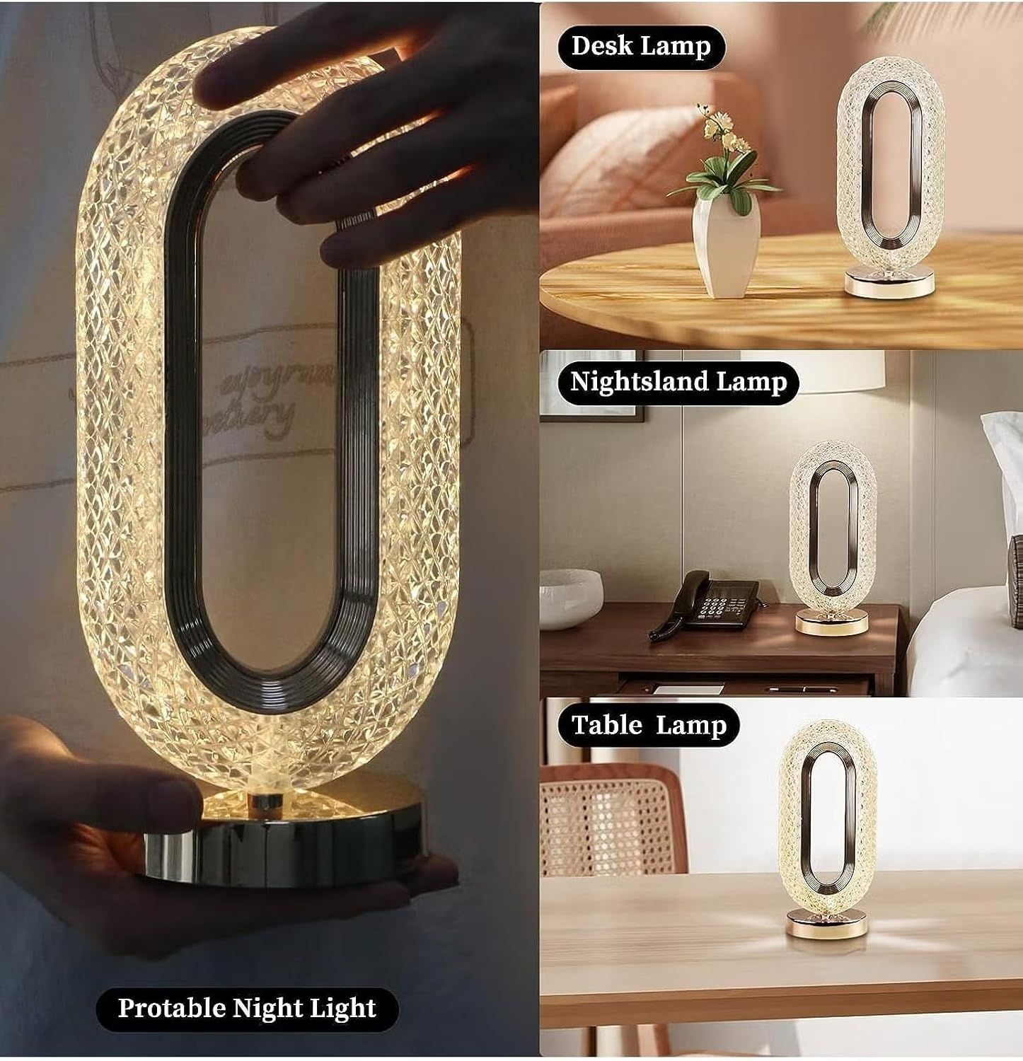 USB Charging Touch Lamp - LED Bedside | Nazzah
