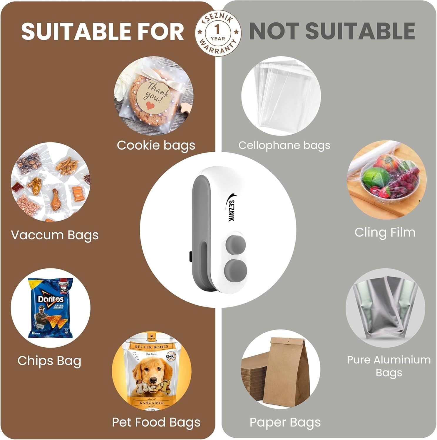 Mini Portable Sealing Machine - Food Bag Sealer | Nazzah

