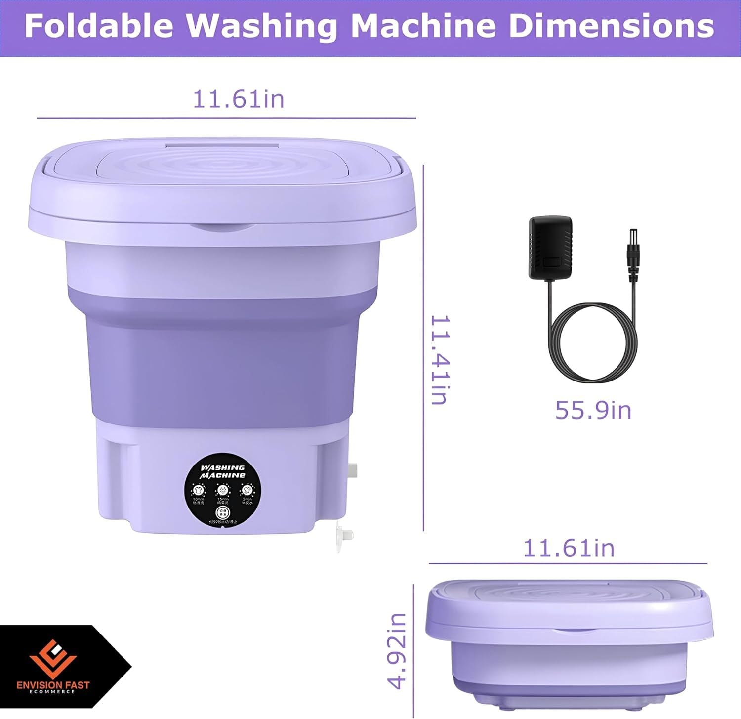 Mini Foldable Washing Machine & Dryer - Portable | Nazzah
