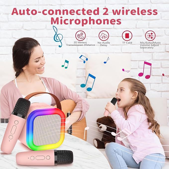 Portable Karaoke Sound System - Dual Wireless Mics | Nazzah
