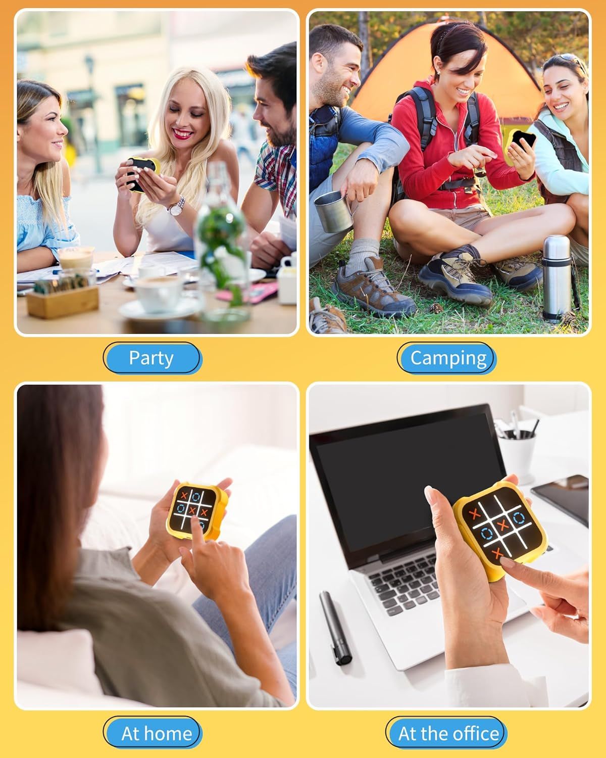 Electronic 4-in-1 Handheld Puzzle Game Console | Nazzah
