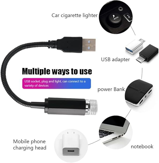 USB Roof Star Projector Lights - Car Decoration | Nazzah
